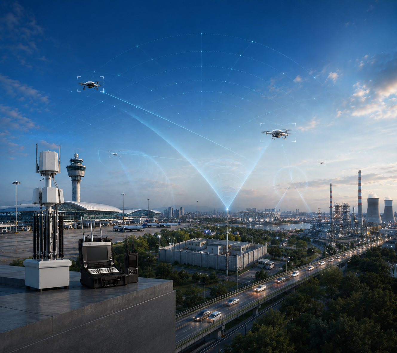 Aktueller Firmenfall über Drohnenüberwachung im Industriepark – Illustratives Anwendungsszenario