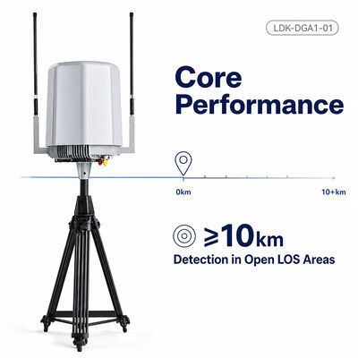 LDK-DGA1-01 Feste Drohnenerkennung 10 km 70 MHz-6 GHz UAV-Überwachungs- und Peilgerät für den Außenbereich in geringer Höhe