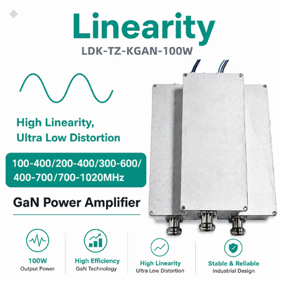 Ladasky 100W 50dBm GaN-Leistungsverstärker 100-1020MHz HF-Verstärkermodul mit integrierter Signalquelle für Drohnenabwehrsysteme