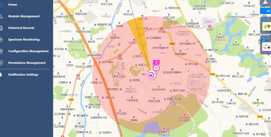 100MHz～6GHz  1-10km Stationary Drone Detector For Radio Frequency Fixed Drone Spectrum Detector
