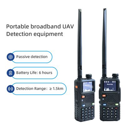 kaufen 2km Handheld Drone Detector 300M~6Ghz Vollfrequenz Alarm 1.5G 2.4G 5.2G 5.8G UAV FPV Dji Dron Detect System Detektor Online-Herstellung