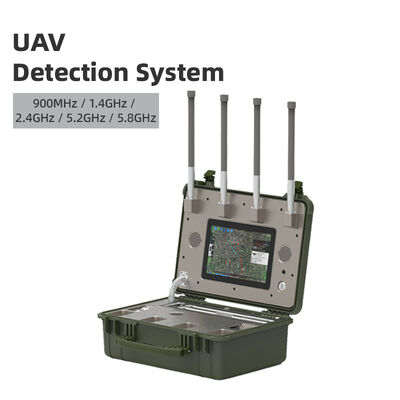 Portable Drone Detector | 5 km Detection Radius, 10 km Coverage | 900 MHz / 1.4 GHz / 2.4 GHz / 5.2 GHz / 5.8 GHz| 24/7 Anti-Drone Security System & Defense System