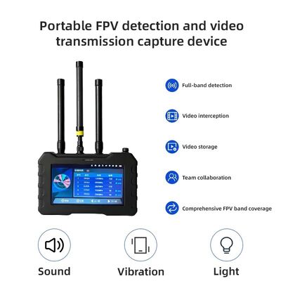 Besorgen 3 km tragbare Vollfrequenz-Drohndetektor 70MHz-6.2GHz Anzeige FPV RF-Videosignal Anti-UAV-Uhr Zusammenarbeit Touchscreen Online-Herstellung