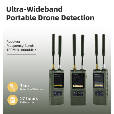 kaufen Portable Handheld Drone Detector 100-8000MHZ Vollspektrum-UAV-Detektion mit Echtzeit-Videoaufnahme und präziser Richtungsfindung Online-Herstellung