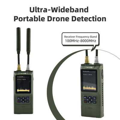 kaufen Ultrabreitband-Handheld-Drohndetektor mit 100 MHz-8 GHz-Abdeckung, IP54-Schutz und 7-Stunden Akkulaufzeit für FPV-UAV-Detektion Online-Herstellung