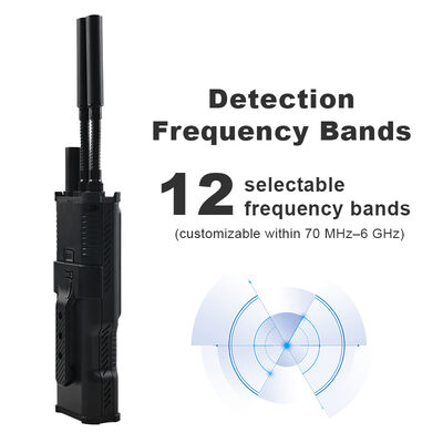 kaufen Handheld-Drohndetektor mit 70MHz6GHz Vollspektrum, 1,52 km Detektionsreichweite und 12 voreingestellten Bands für Industrie- und FPV-Drohnen Online-Herstellung