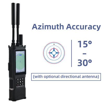 kaufen Kompakter Handheld-Drohndetektor, der in Echtzeit Vibrationen und Schallwarnungen mit einfacher Einschaltbarkeit und Portabilität bietet Online-Herstellung