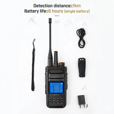 kaufen Professioneller tragbarer UAV-Detektor, der OFDM-HD-Video und analoge FM-Signalerkennung mit 300 MHz bis 6200 MHz Langstrecken-Drohnenscanner unterstützt Online-Herstellung