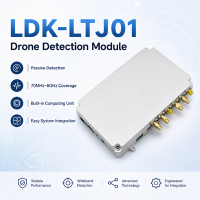 kaufen Kompaktes 520-g-Drohnenerkennungsmodul: Passiver 70-MHz-6-GHz-HF-Sensor mit -105 dBm Empfindlichkeit für UAV-Identifizierungs- und Sicherheitssysteme Online-Herstellung