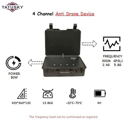 4 Channel Drone Frequency Blocker Uav Signal Jamming For Multi Band Frequency