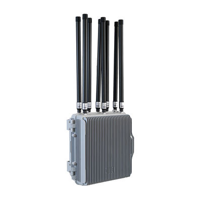 Border Protection 70M-6.2GHz Drone Detection Fix System 10km Detection Range 3km Jamming Range Full-bands 70MHz-6GHz Anti-UAV Integrated Detector & Jammer for 2.4G, 5.2G, 5.8G